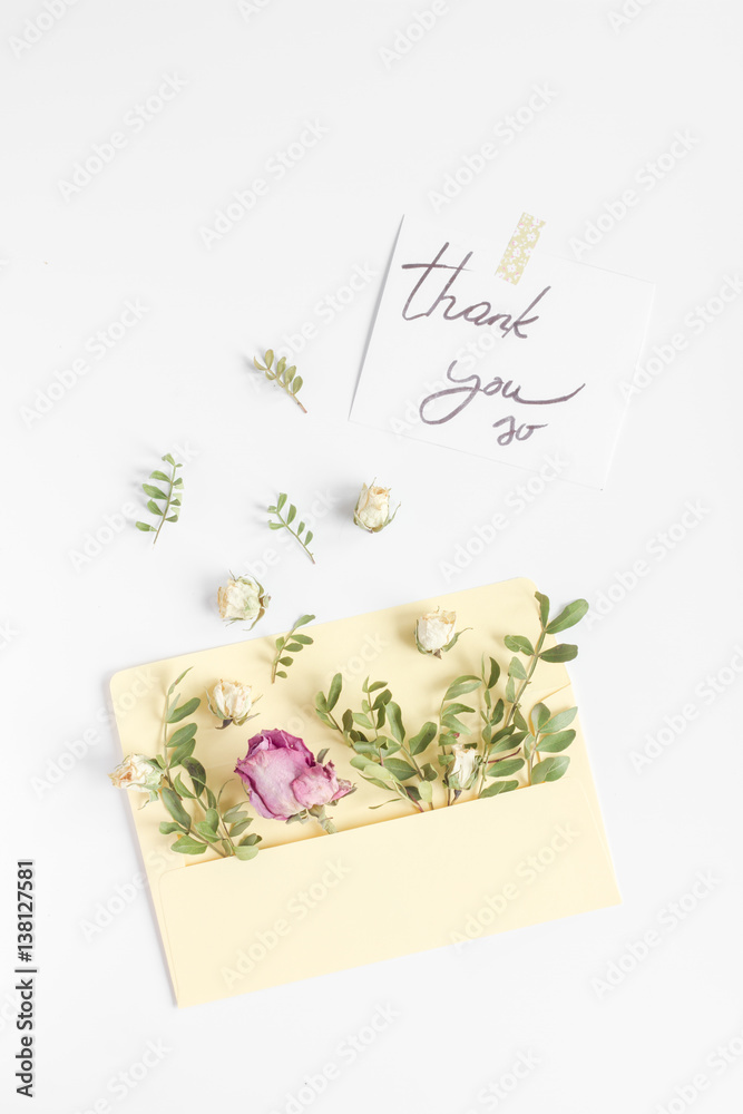calligraphy floral pattern top view thank you calligraphy floral pattern top view thank you