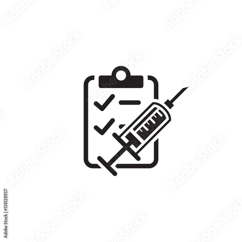 Vaccination and Medical Services Icon. Flat Design.