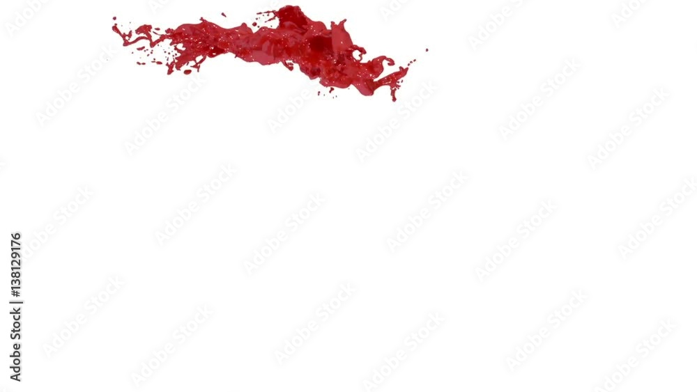 red flow liquid like paint moves in slow motion . 3d render fluid cg slow motion with alpha matte, full hd. Simulated and rendered with very high detail. Ver 4 red flow liquid like paint moves in slow motion . 3d render fluid cg slow motion with alpha matte, full hd. Simulated and rendered with very high detail. Ver 4