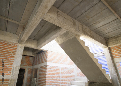 construction site building with cement material structure
