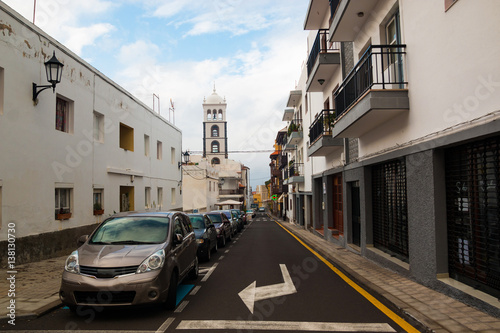 Street of Garachico Town on Tenerife Island