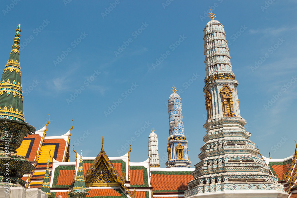 Temple of the Emerald Buddha (Wat Phra Kaew), Grand Palace complex, Bangkok, Thailand