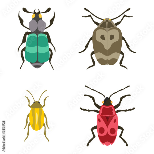 Insect icon flat isolated vector illustration. © Vectorvstocker