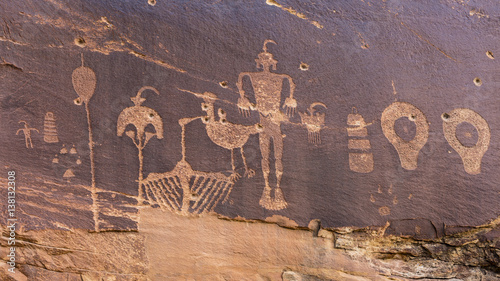Fotografie Butler Wash Wolfman Petroglyph panel