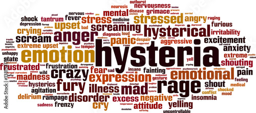 Hysteria word cloud