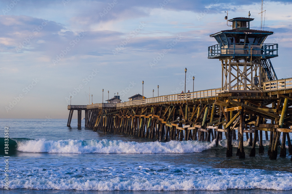 San Clemente Pier at Sunset in Southern California San Clemente Pier at Sunset in Southern California