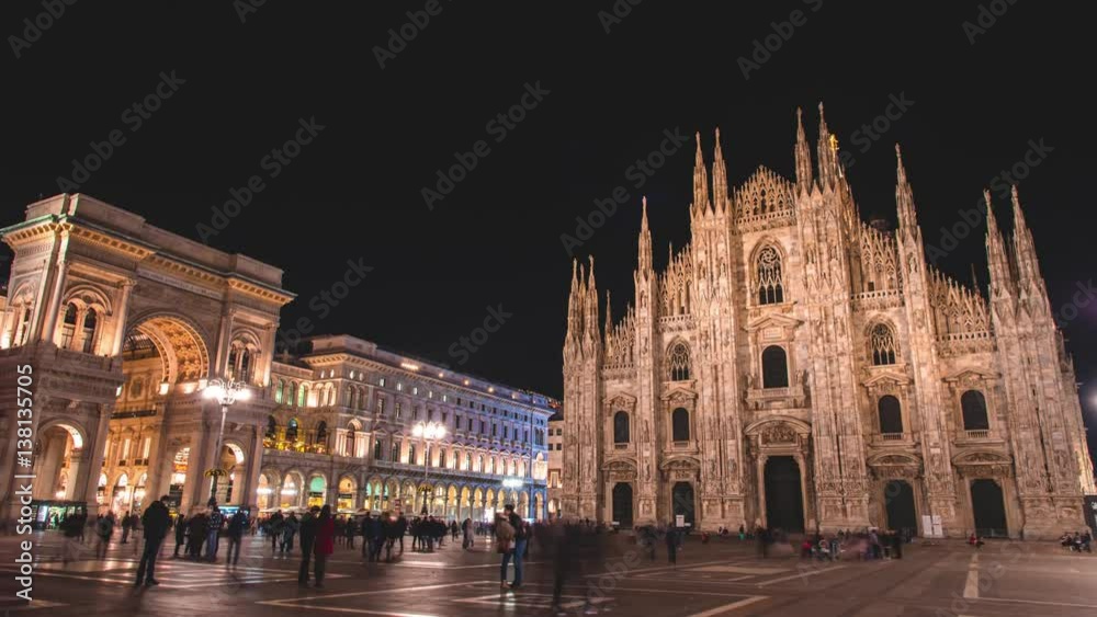 Most famous cathedral in Milan Duomo in Timelapse 4k UHD February 2017 Most famous cathedral in Milan Duomo in Timelapse 4k UHD February 2017