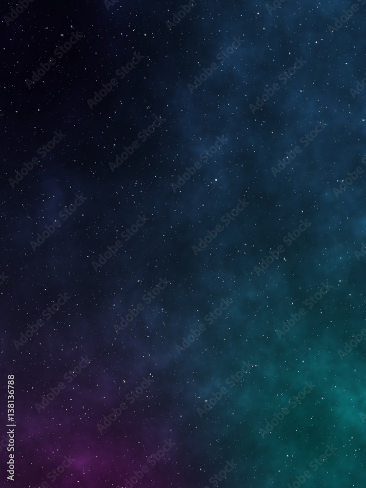 Space background. 3D rendering