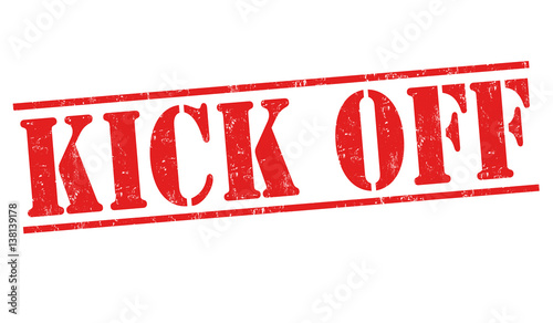 Kick off sign or stamp