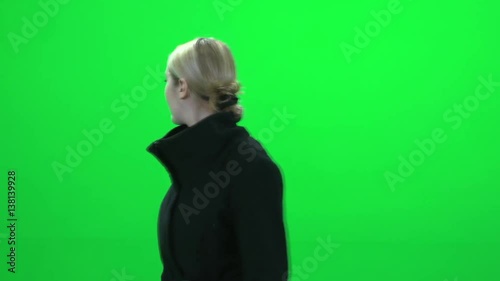 Wallpaper Mural women model in green screen studio, shot on red epic Torontodigital.ca