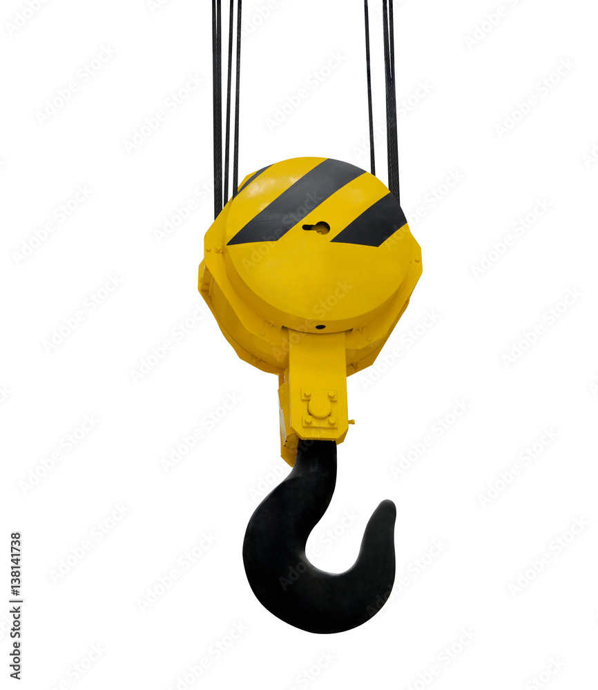 The big lifting hook isolated on white background The big lifting hook isolated on white background