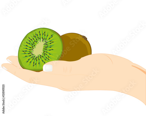 Fruits kiwi in hand
