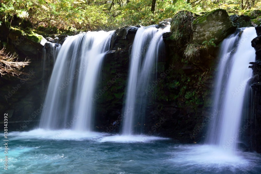 Fototapeta premium 暮雨の滝