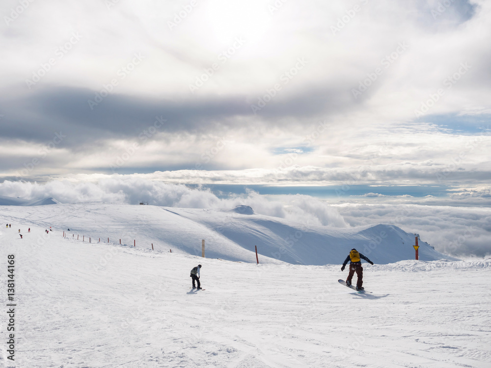The top of Kalavrita ski center The top of Kalavrita ski center