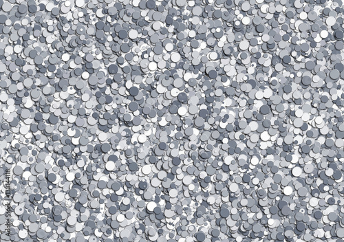 Gray circle confetti background 
