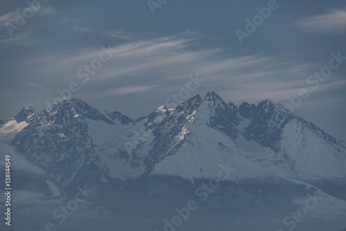 Fototapeta Naklejka Na Ścianę i Meble -  Vysoke Tatry mountains in winter time