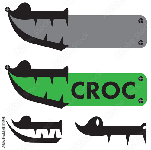 Crocodile Logo Elements