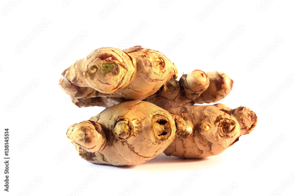 Root ginger isolated on a white studio background Root ginger isolated on a white studio background