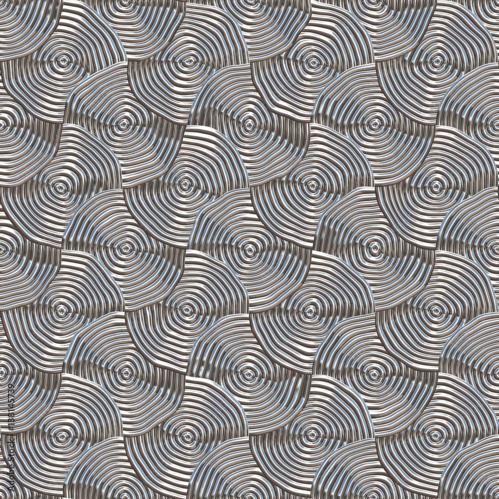 Seamless  metal concentric pattern  