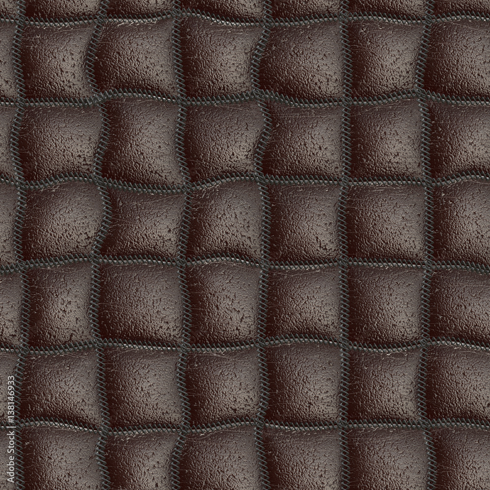 Fototapeta premium Seamless quilting leather pattern 