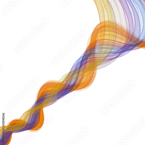 Business template or cover with abstract transparent waves