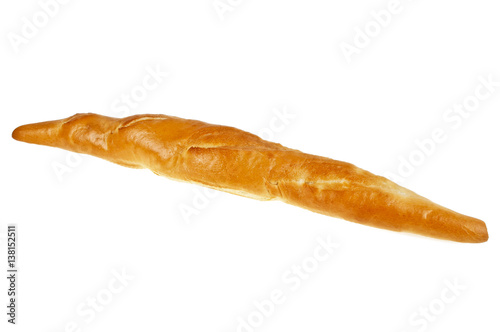 French baguette isolated on a white background