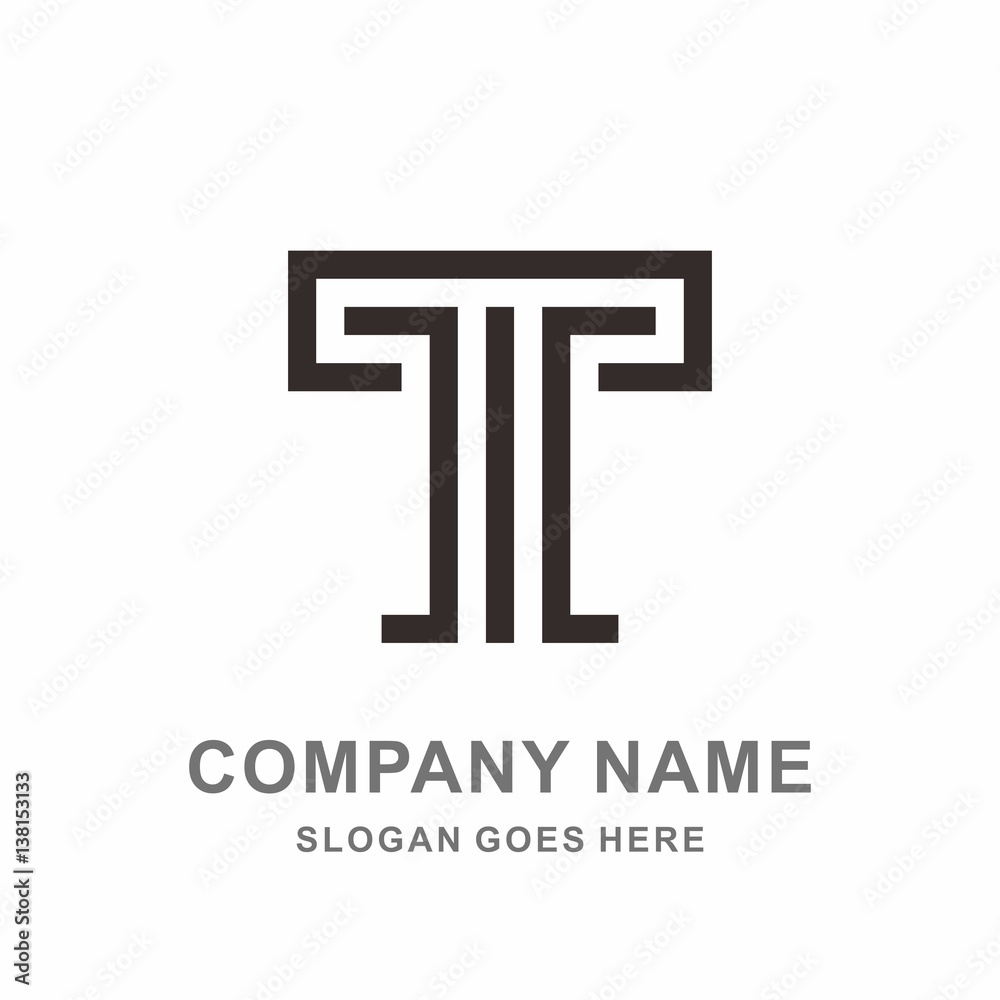 Monogram Letter T Geometric Square Strips Architecture Interior Construction Business Company Stock Vector Logo Design Template Monogram Letter T Geometric Square Strips Architecture Interior Construction Business Company Stock Vector Logo Design Template
