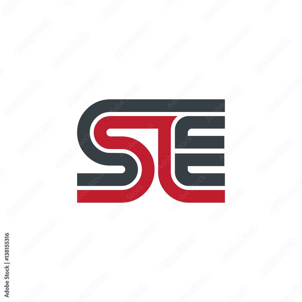 Initial Letter SE Linked Design Logo Initial Letter SE Linked Design Logo