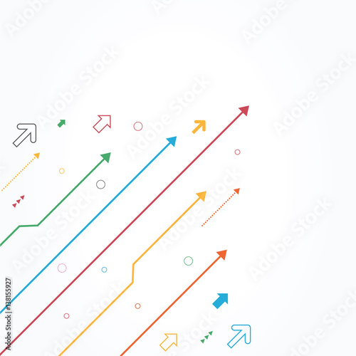 Abstract Success Concept. Growing arrows Illustration.