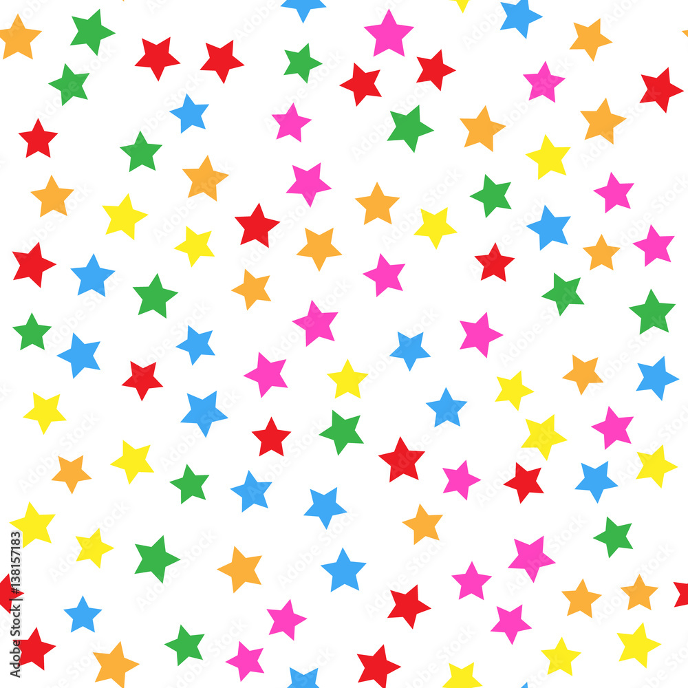 Seamless background: colored stars