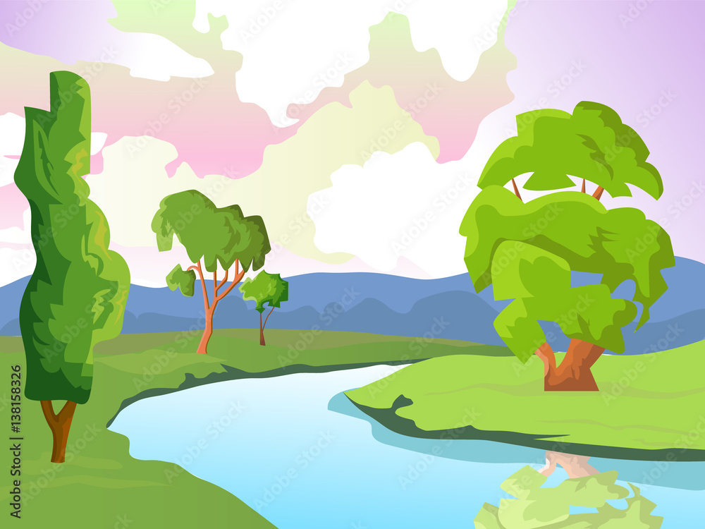 Obraz premium Vector summer background.
