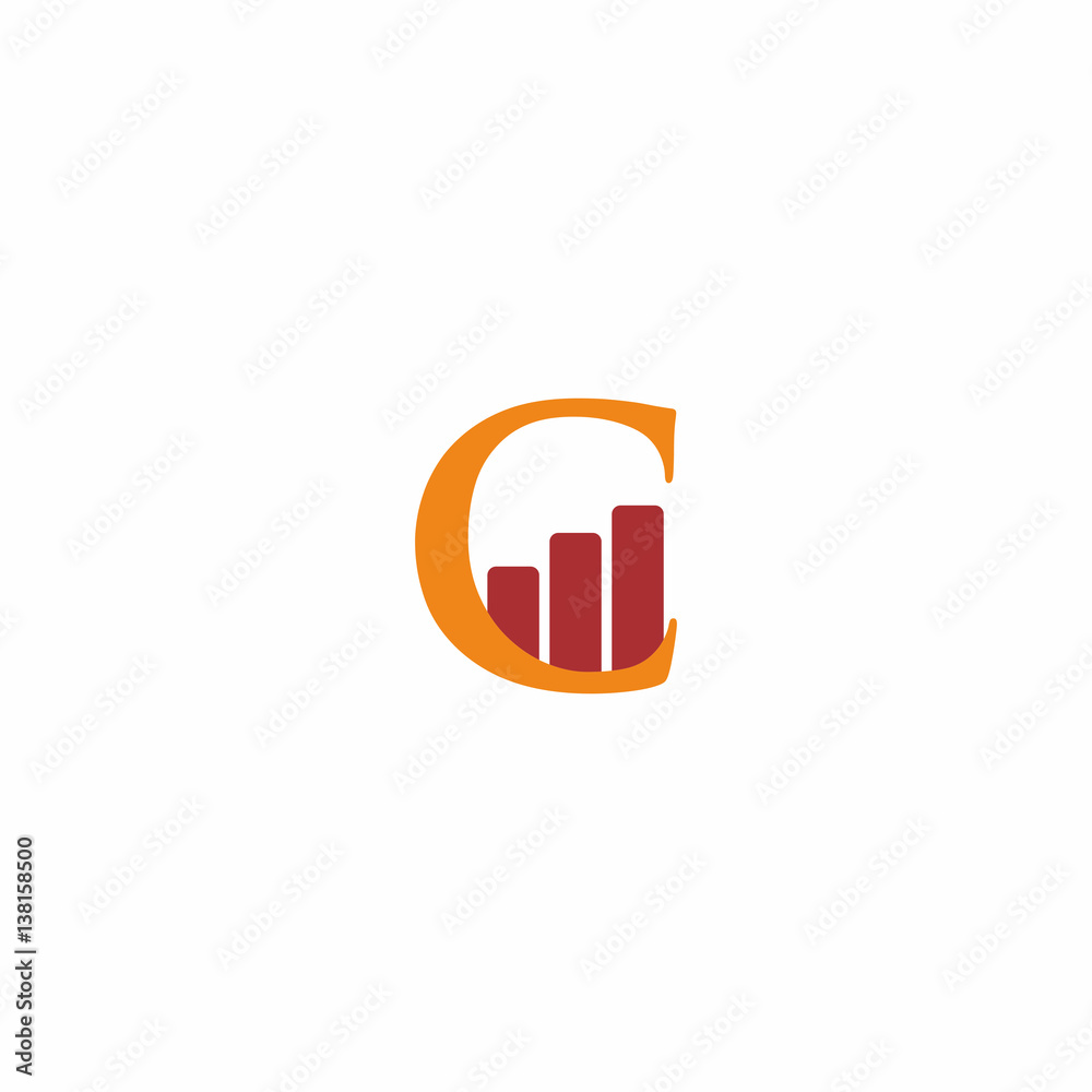 C Letter graph Logo Vector C Letter graph Logo Vector