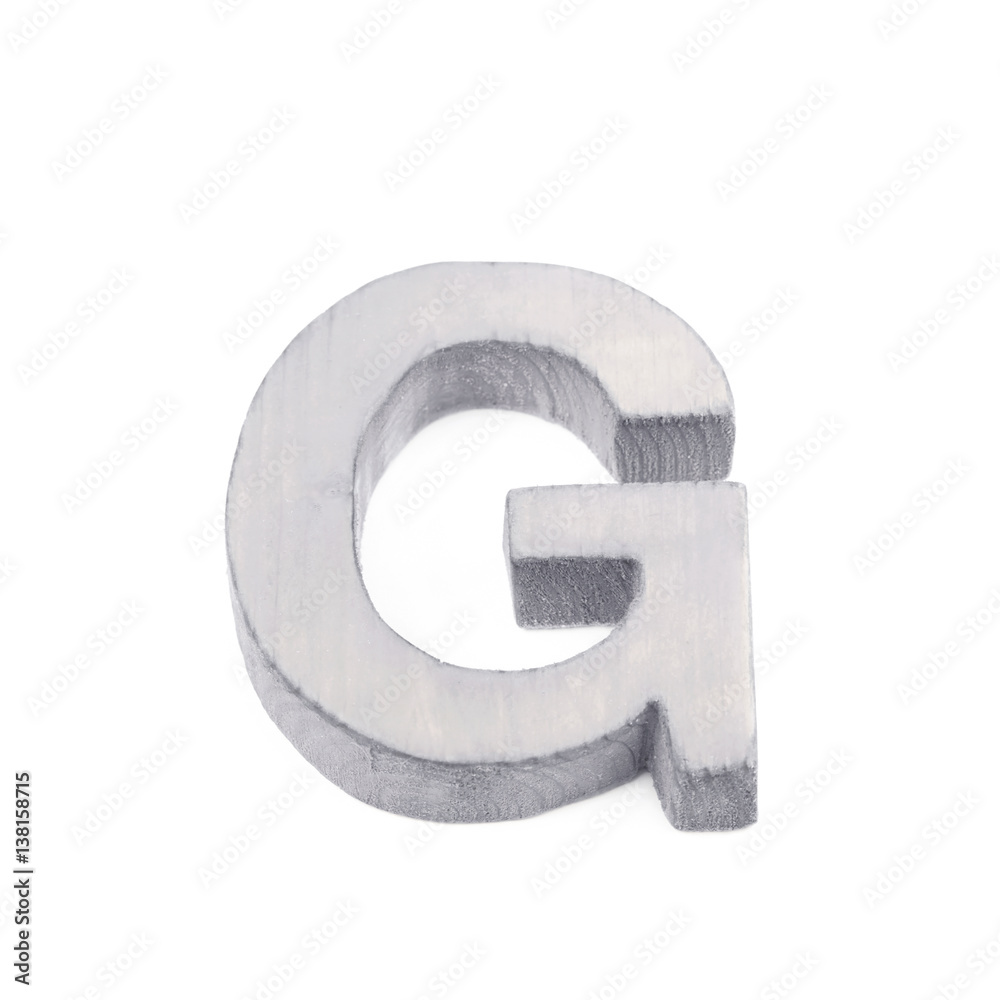 Single sawn wooden letter isolated Single sawn wooden letter isolated