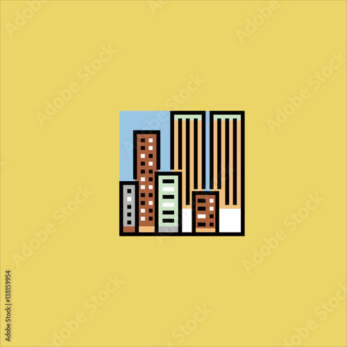 cityscape icon flat design