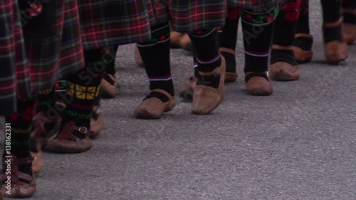 folklore dancers walking slow
