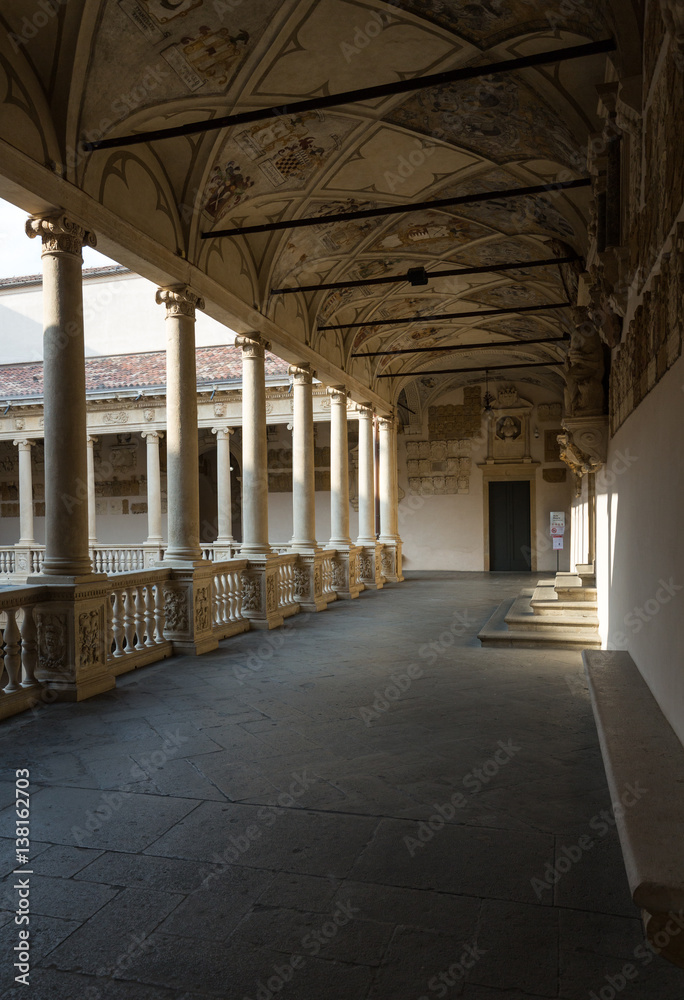  Palazzo Bo, historical building home of the Padova University from 1539, in Padua, Italy