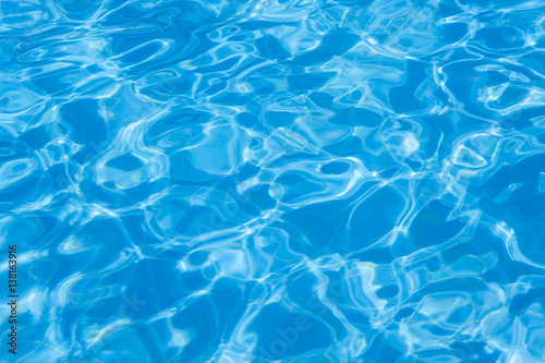 Blue ripped water in swimming pool