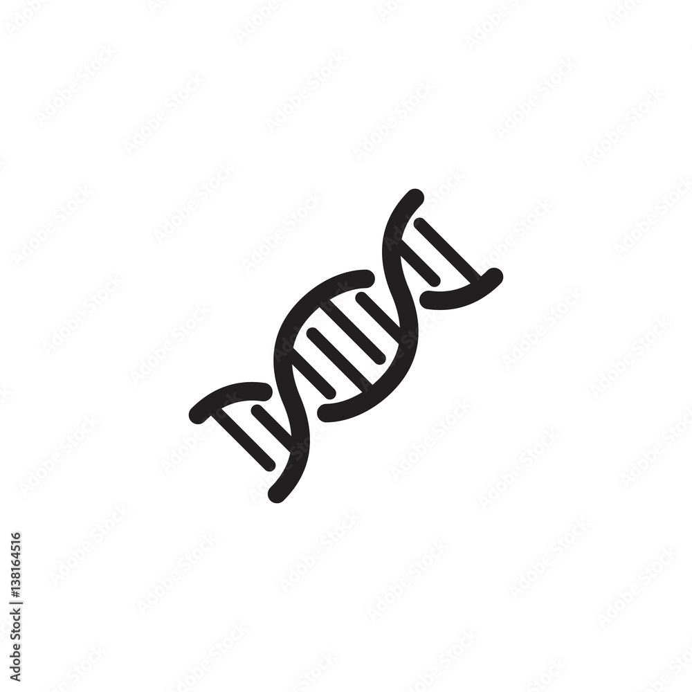 DNA and Medical Services Icon. Flat Design. DNA and Medical Services Icon. Flat Design.