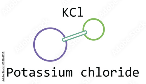 molecule KCl Potassium chloride