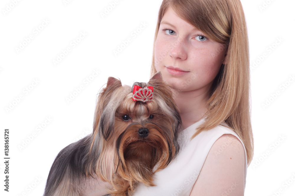 Girl and dog Girl and dog
