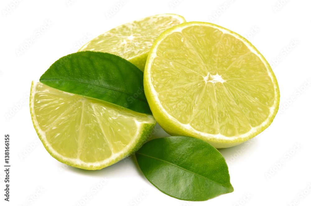 lime on white background lime on white background