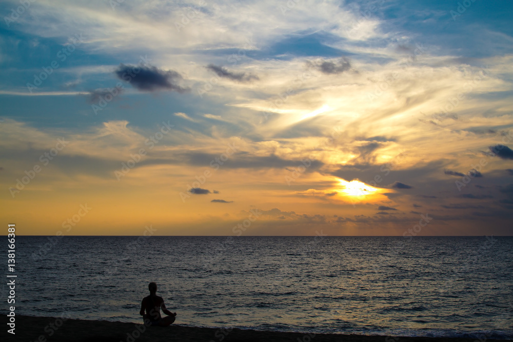 Meditation on sunset