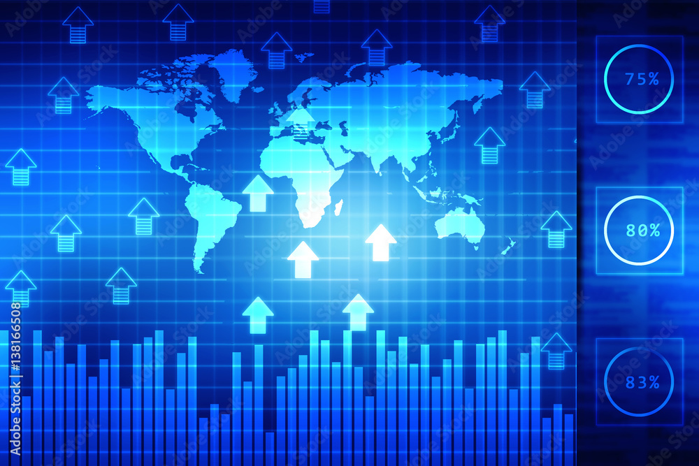 Stock market online business concept. business Graph 