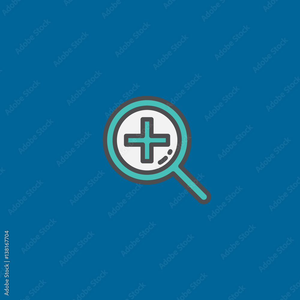 zoom in icon flat design zoom in icon flat design