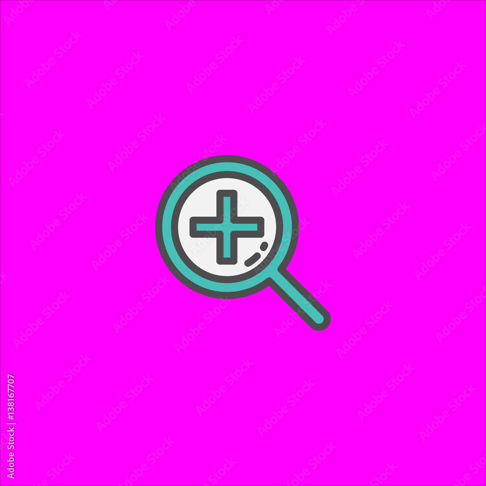 zoom in icon flat design zoom in icon flat design