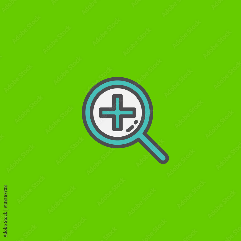 Obraz premium zoom in icon flat design