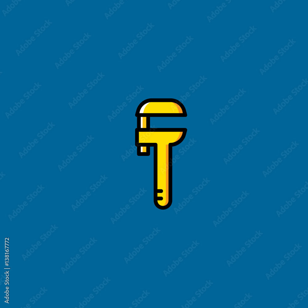 wrench icon flat design wrench icon flat design