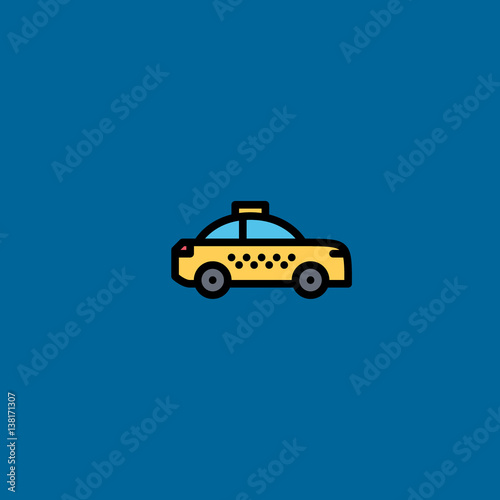 taxi icon flat design