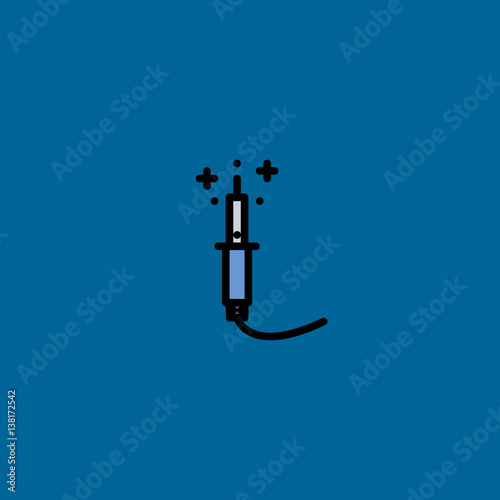 soldering Iron icon flat design