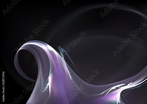 Abstract Purple Smoke Wave ...